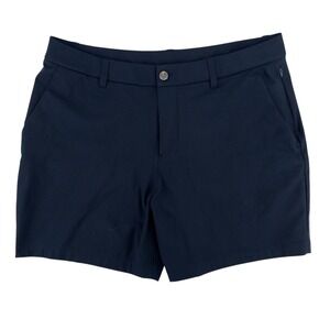 Lululemon Mens 36 Commission Classic Fit 7" Shorts Navy Blue Technical Chino